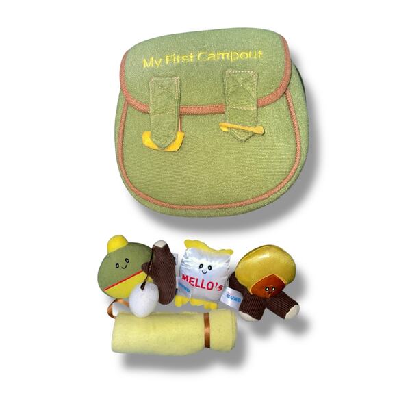 Baby Gund My First Campout Plush Embroidered Backpack Campfire Mello Stick - Picture 10 of 12